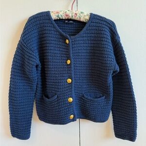 Like new! Gap cotton cardigan, blue, XS